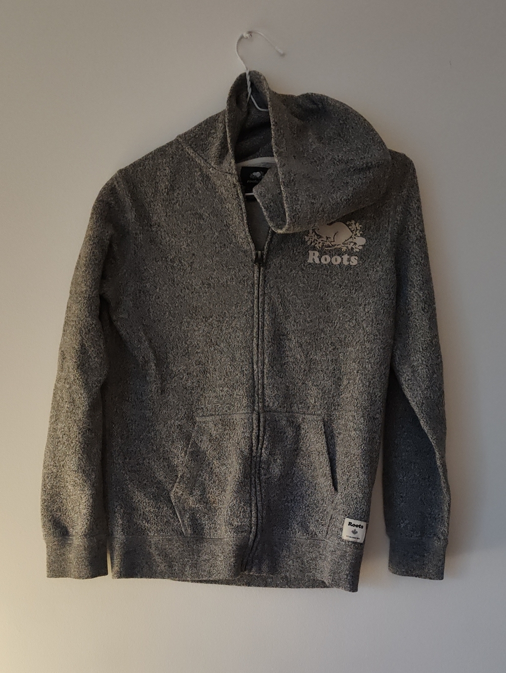 Roots Kids Charcoal Gray Zip-Up Hoodie Sweater